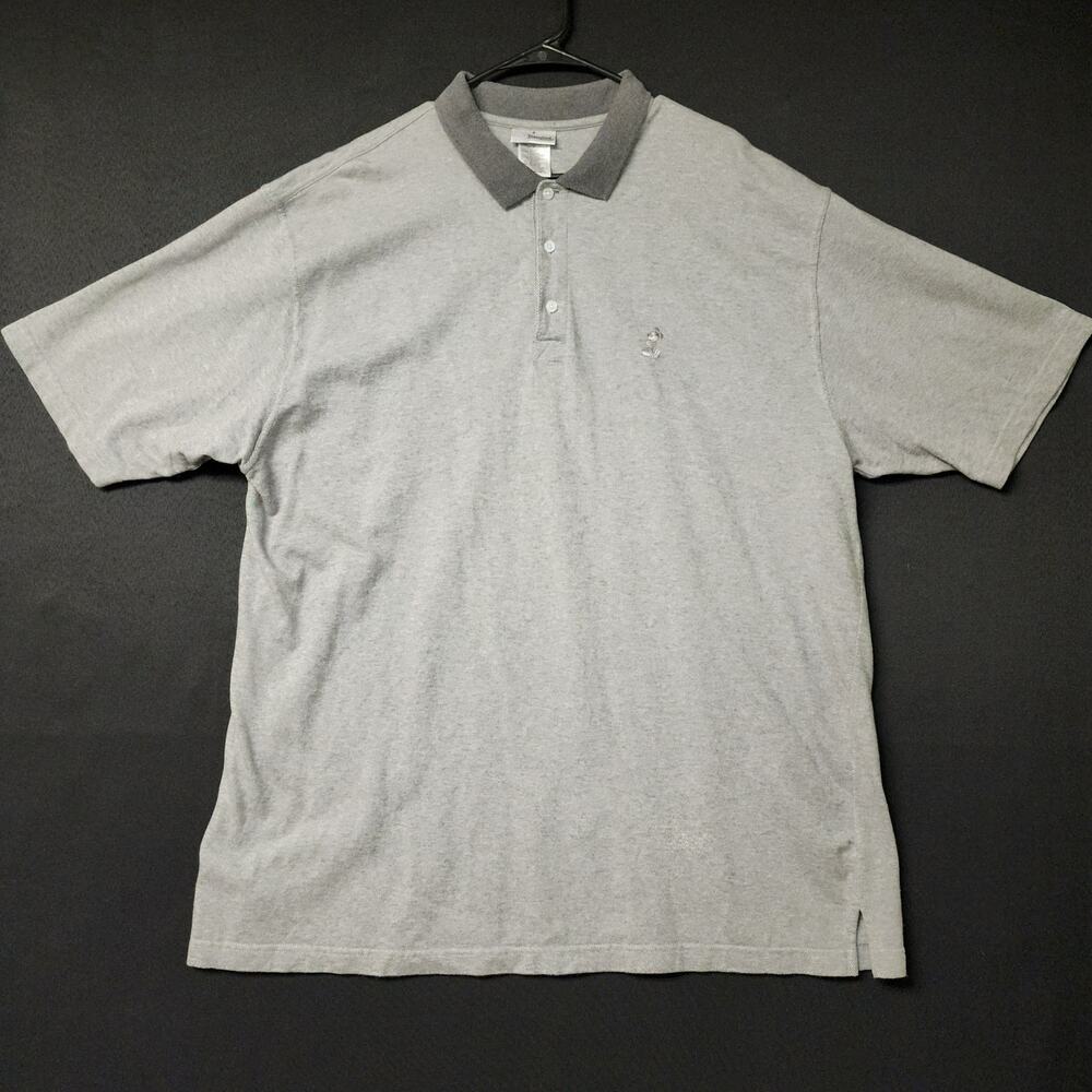 Disneyland Resort Polo Gray Size 3XL Embroidered Mickey 100% Cotton